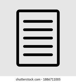 ilustración de vector aislado del icono de esquema de papel