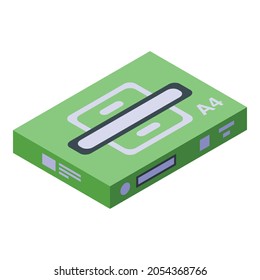 Paper pack icon. Isometric of Paper pack vector icon for web design isolated on white background