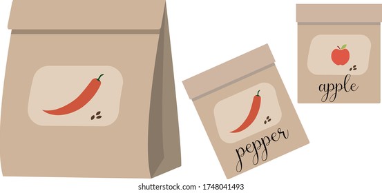Paper pack of seed icons