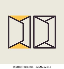 Paper package with cottage cheese vector icon. Dairy product sign. Graph symbol for cooking web site and apps design, logo, app, UI