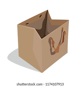 paper package realistic vector illustration isolated