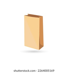 Paper packaging. Paper bag. Illustration on a white background. Vector image.