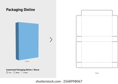 paper packaging Box Dieline template