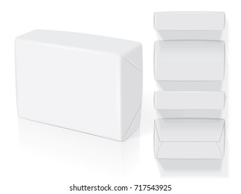Paper packaging for products It is easy to change color mock up vector template
