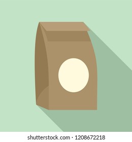 Paper packet icon. Flat illustration of paper packet vector icon for web design