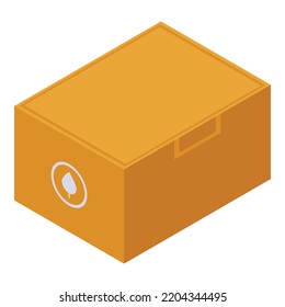 Paper packing icon. Isometric of paper packing vector icon for web design isolated on white background
