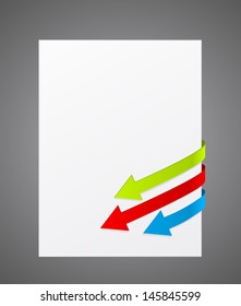 paper page with arrows