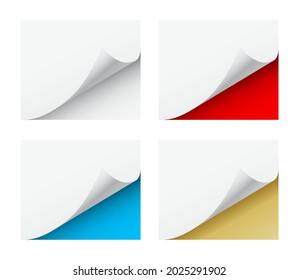 paper page corner turn 3d icon isolated on white background