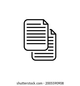 Plantilla gráfica de diseño de iconos de documento, página, documento aislada