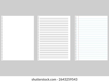 Paper page of notebook set. architectural graph paper. Notepad sheet backdrop with dotted surface. Education or school empty memo. office document or grid page
