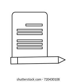 paper page and pencil icon 