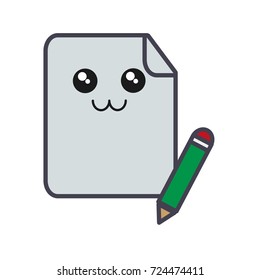 paper page and pencil icon 