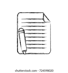 paper page and pencil icon 