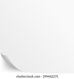 Paper. page turning over bottom left white