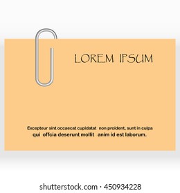paper with paperclip, icon attach