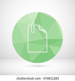paper with paperclip, icon attach