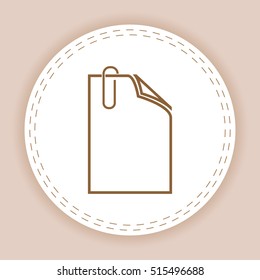 paper with paperclip, icon attach