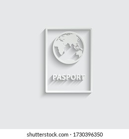 paper pasport icon black vector. travel icon
