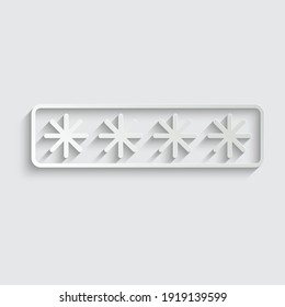 paper Password protection icon. Security password sign. 
