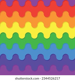 paper pattern in the form of a rainbow of colorful liquid melts.