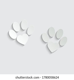   Papierpflaster-Knopf Schwarz-Herz-Katzenpflaster-Symbol
