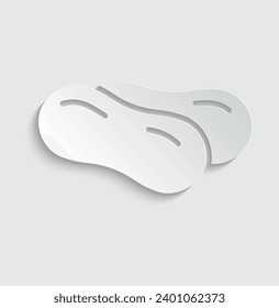 paper peanut icon vector nut icon