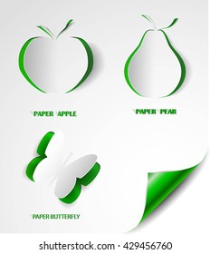 Paper pear, apple