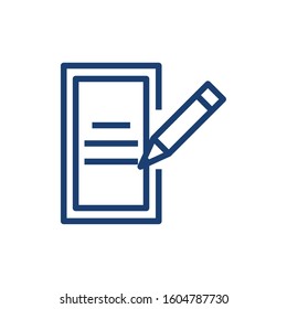 Paper and pen design, Message email mail letter marketing communication card and document theme Vector illustration