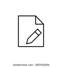 Icono de papel y lápiz, eps 10