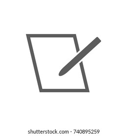 Paper and pen icon in trendy flat style isolated on white background. Symbol for your web site design, logo, app, UI. Vector illustration, EPS