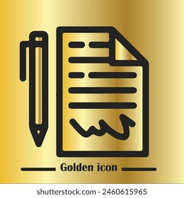 
paper and pen icons - Collection of high quality gold color vector icons.
Jakarta - 11 May 2024