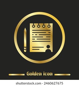 paper and pen icons - Collection of high quality gold color vector icons.
Jakarta - 11 May 2024