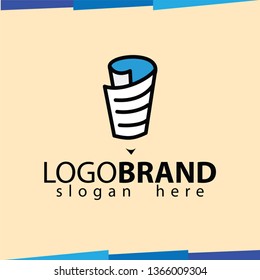 Paper Pen Logo Vector template