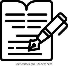 Paper and Pen Vector Design Icon Style