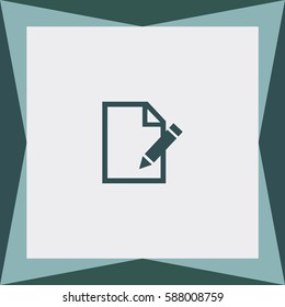 Paper And Pen  Vector Icon.