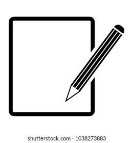 paper with pen  vector icon for web and mobile 