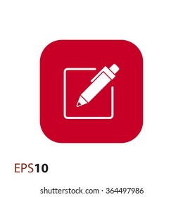 Paper and pen vector icon for web and mobile