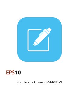 Paper and pen vector icon for web and mobile