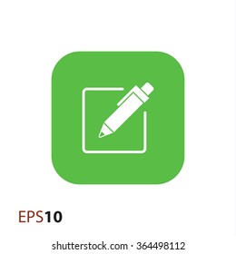 Paper and pen vector icon for web and mobile