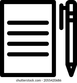 Paper and pen vector illustration