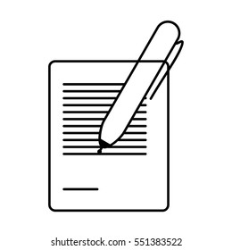 Paper and pencil icon.