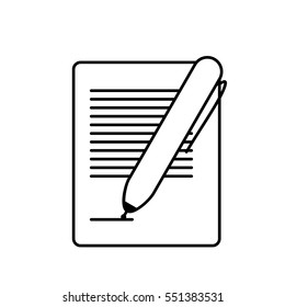 Paper and pencil icon.