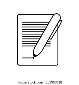 Paper and pencil icon.