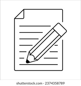 paper and pencil icon. edit file icon, sign up icon vector illustration
vector formats. Eps 10


