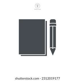 Paper and Pencil Icon symbol template for graphic and web design collection logo vector illustration