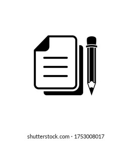 paper and pencil icon vector eps trendy design template logo signage illustration clip art