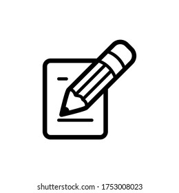 paper and pencil icon vector eps trendy design template logo signage illustration clip art