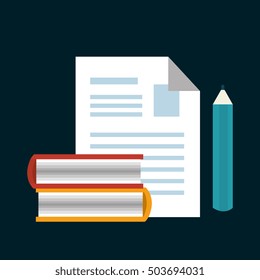 paper with pencil isolated icon