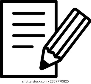 Paper and Pencil Isolated Vector Icon