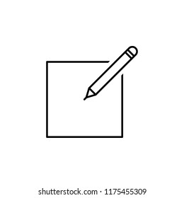 paper and pencil outline icon